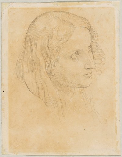 Detailstudie zum Schreiber in "Joseph deutet den Traum des Pharao" von Peter von Cornelius