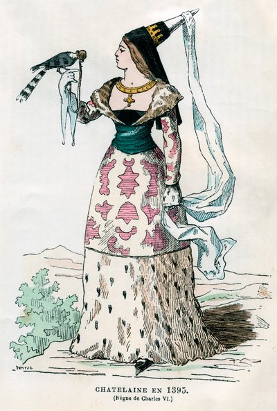 Dame des Herrenhauses zur Zeit von Karl VI. von Frankreich, 1395 von Petit