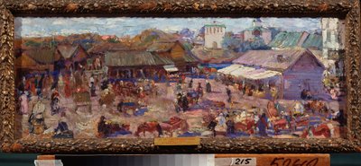 Der Markt in Pskow (Russland) von Petr Ivanovic Petrovichev