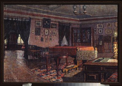 Der Salon im Haus von Peter Iljitsch Tschaikowski von Petr Ivanovic Petrovichev