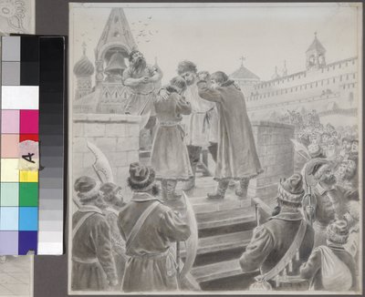 Illustration zum Gedicht "Das Lied des Kaufmanns Kalaschnikow" von M. Lermontow von Pjotr Iwanowitsch Korowin (1857-1919) von Petr Korovin
