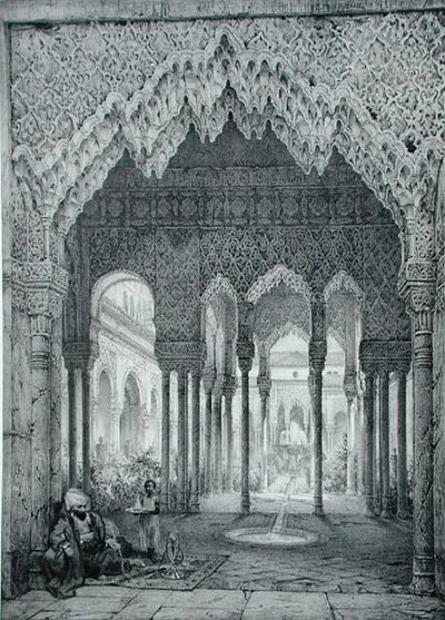 Eingang zum Löwenhof, Alhambra, Platte 4 aus 
