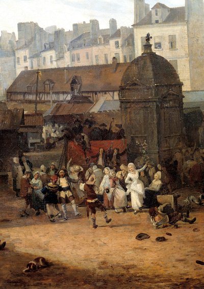 Freudenfest der Stadt Paris aux Halles am 21.01.1782 anlässlich der Geburt des Dauphin Louis Joseph von Frankreich von Philibert Louis Debucourt