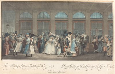 Die Galerie des Palais Royal von Philibert Louis Debucourt after Claude Louis Desrais