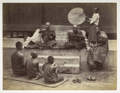 Burmesische Priester (Poongees), aus Ansichten von Burma von Philip Adolphe Klier