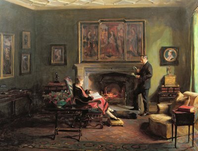 Innenraum mit Viscount und Viscountess Lee of Fareham von Philip Alexius de Laszlo