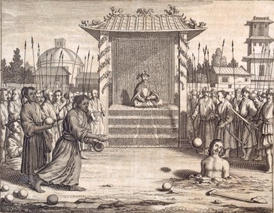 Ein Usurpator gesteinigt, veröffentlicht 1672 von Philip Baldaeus