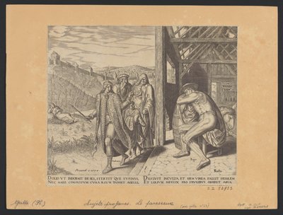Der Müßiggänger schläft auf dem Feld und zu Hause von Philip Galle