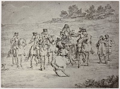 Van der Meulin [?], Louis XIV. und der Künstler von Philip Henry Delamotte