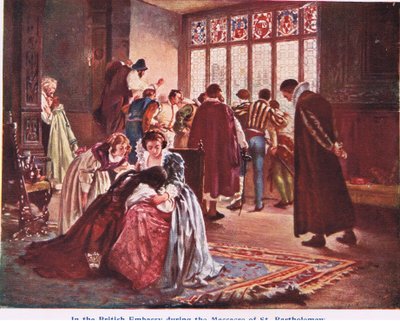 Die britische Botschaft am Tag des Bartholomäusmassakers von Philip Hermogenes Calderon