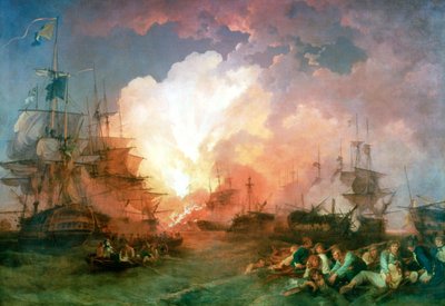Die Schlacht am Nil, 1800 von Philip James de Loutherbourg