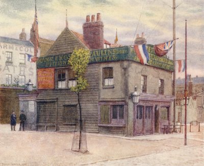 Vine Tavern, Mile End, Blick nach Osten, 1887 von Philip Norman