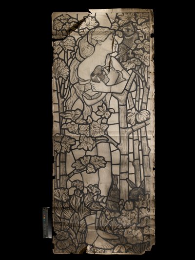 Entwurf für ein Glasfenster von Eva von Philip Webb