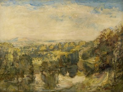 Der Fluss Teme, Abend, in der Nähe von Ludlow - Die Clee Hills in der Ferne von Philip Wilson Steer