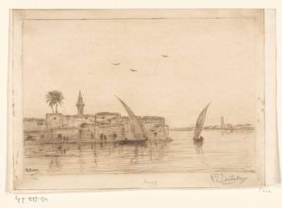 Ansicht des Nils mit Segelbooten von Philip Zilcken (signed by artist)