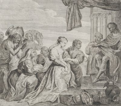 Salomo und die Königin von Saba von Philippe Lambert Joseph Spruyt
