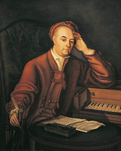 Porträt des deutschen Komponisten Georg Friedrich Händel (1685 - 1759) von Philippe Mercier