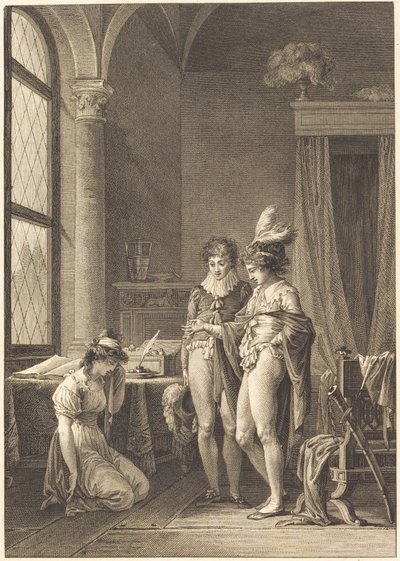 Joconde: Die Vergebung von Philippe Triere after Jean Baptiste Mallet