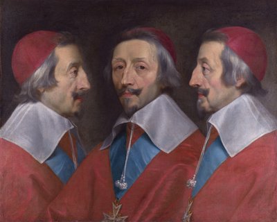 Dreifachporträt des Kopfes von Richelieu, 1642 von Philippe de Champaigne