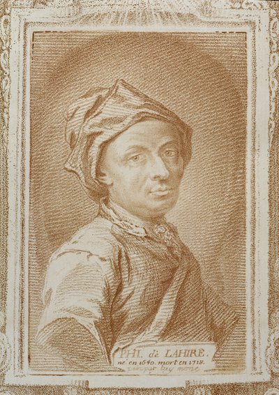 Selbstporträt von Philippe de la Hire (1640-1718), Illustration aus 