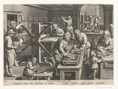 Produktion von Kupferstichen (Titel auf Objekt) Neue Erfindungen und Entdeckungen (Serientitel) Nova Reperta (Serientitel) von Philips Galle (attributed to workshop of)