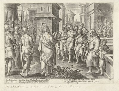 Paulus verkündet die Lehre Christi in Rom von Philips Galle (possibly)