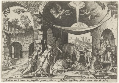 Anbetung durch die Hirten von Philips Galle