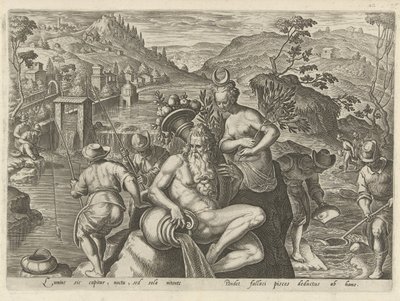 Nächtliches Angeln mit einer Angelrute von Philips Galle