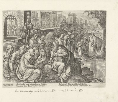 Paulus bekehrt die Frauen von Philippi von Philips Galle