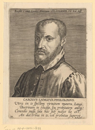 Porträt von Charles de Langhe von Philips Galle