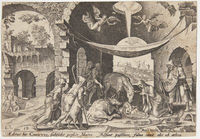 Die Anbetung der Hirten von Philips Galle