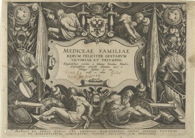 Titelblatt der Serie Mediceae Familiae von Philips Galle