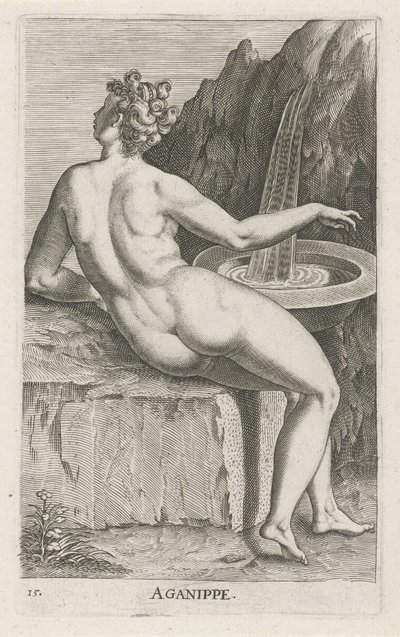 Wassernymphe Aganippe von Philips Galle