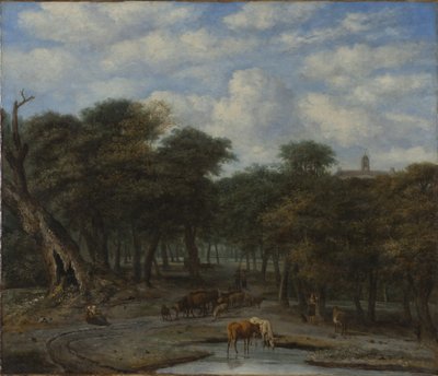 Waldlichtung mit Vieh von Philips Koninck