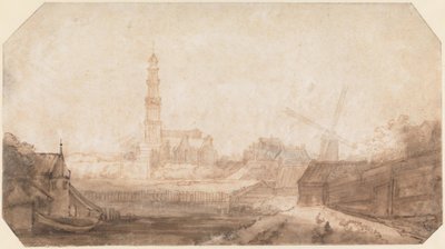 Ansicht der Westerkerk und Umgebung von Philips Koninck