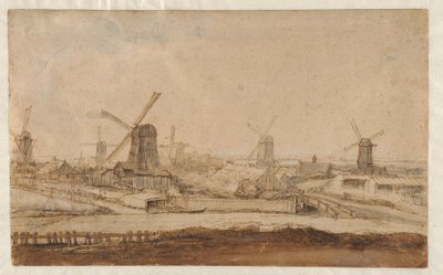 Sägemühlen außerhalb des Raampoorts von Philips Koninck