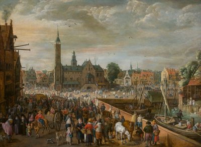 Ansicht des Grote Markt in Lier, frühes 17. Jahrhundert von Philips de Momper the Elder