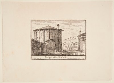 Tempel für die Göttin Vesta. 1. Tempel für Fortuna Virile von Philothée Francois Duflos