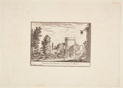 Sepolcro di Metella o sia Capo di Bove von Philothée Francois Duflos