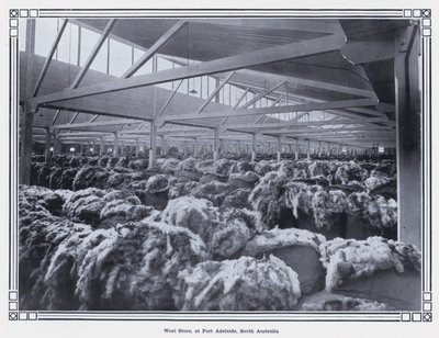 Wollspeicher, in Port Adelaide, Südaustralien (s/w Foto) von Photographer Australian