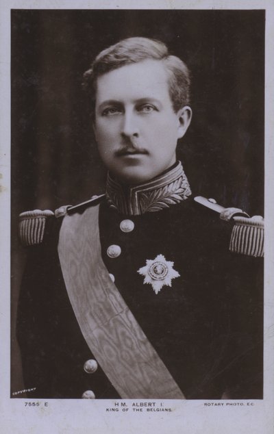 Albert I., König von Belgien von Photographer Belgian