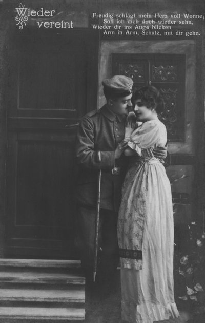 Deutscher Soldat wiedervereint mit seiner Geliebten von Photographer German