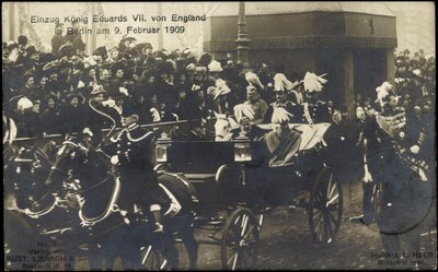 König Eduard VII. von England in Berlin, 9. Februar 1909 von Photographer German