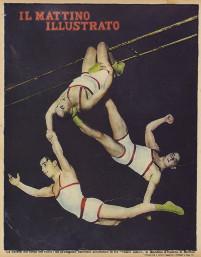 Die fliegenden Brüder, Akrobatentrio im Berliner Wintergarten-Theater, Deutschland von Photographer German