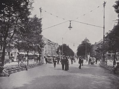Unter den Linden, Mittelallee und Durchblick auf das Denkmal Friedrich des Großen von Photographer German