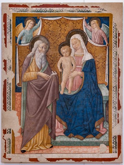Madonna mit dem Jesuskind und St. Simeon, zweite Hälfte des 15. Jahrhunderts von Pier Antonio Mezzastris