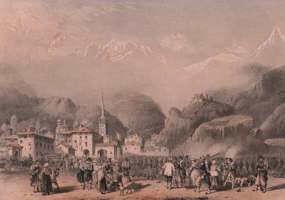 Biwak französischer Truppen in Susa, Piemont von Blaise Nicolas Le Sueur