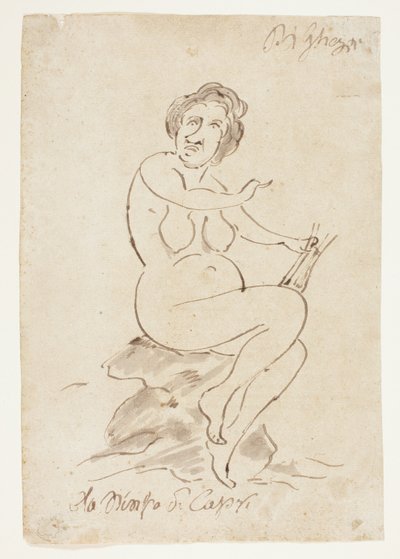 Die Nymphe von Capri von Pier Leone Ghezzi