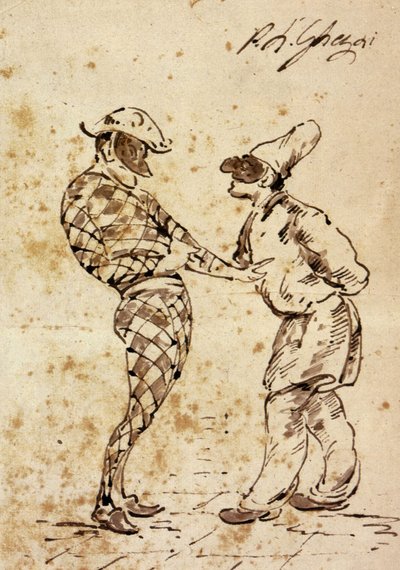 Theater: Polichinelle und Harlekin, Charaktere der Commedia dell