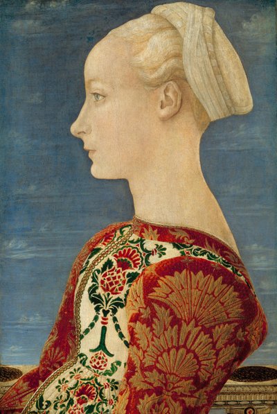 Profilporträt einer jungen Dame von Piero del Pollaiuolo